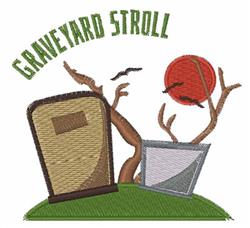 tree detailed machine embroidery - Graveyard Stroll for decorative pillow covers