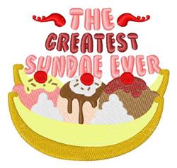 Greatest Sundae - 5x7 sundae detailed machine embroidery design for Kids T-shirts