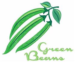leaf detailed machine embroidery - Green Beans perfect for patchwork quilt blocks
