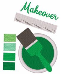 makeover detailed machine embroidery - Green Makeover perfect for kitchen aprons