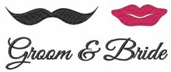 bride beginner-friendly machine embroidery - Groom & Bride for cute baby onesies