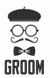 Groom - 4x4 groom beginner-friendly machine embroidery design for kitchen tea towels