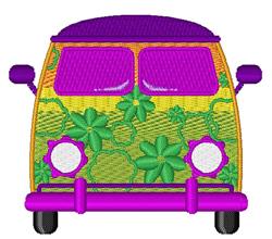detailed van machine embroidery pattern - Groovy Van perfect for cute baby onesies