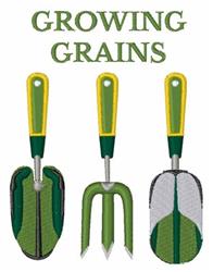detailed grain machine embroidery pattern - Growing Grains for Garden Tool Bags