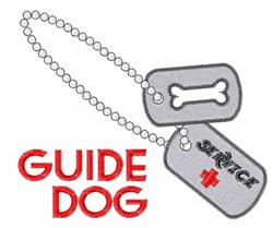 Guide Dog - 4x4 puppy dog detailed machine embroidery design perfect for Dog Tags