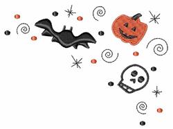 pumpkin beginner-friendly machine embroidery - Halloween Corner for kitchen aprons