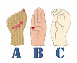 Hand Gestures - 4x4 gesture detailed embroidery design for Childrens Clothing