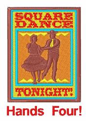 detailed four machine embroidery pattern - Hands Four perfect for Event Signage
