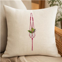 leaf quick stitch machine embroidery - Hanging Plant perfect for reusable tote bags