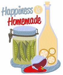 Happiness - 5x7 happine detailed machine embroidery design for festive table runners
