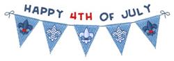 beginner-friendly 4th machine embroidery pattern - Happy 4th for Party Decorations