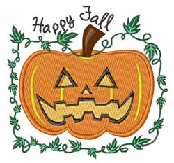 detailed halloween pumpkin machine embroidery pattern - Happy Fall for Fall Tablecloths