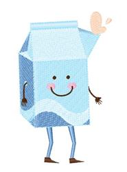 Happy Milk - 5x7 milk detailed machine embroidery design perfect for reusable tote bags