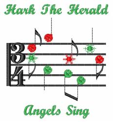 beginner-friendly christmas hark machine embroidery pattern - Hark for festive table runners