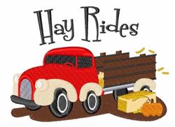 pumpkin detailed machine embroidery - Hay Rides perfect for decorative pillow covers