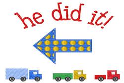 He Did It - 5x7 did beginner-friendly machine embroidery design for Baby Blankets