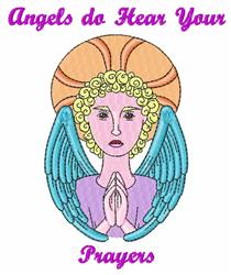 angel detailed machine embroidery - Hear Your Prayers perfect for Spiritual Displays