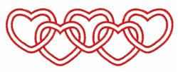 Heart Chain - 5x7 heart beginner-friendly embroidery design for decorative pillow covers
