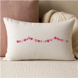 quick stitch valentine heart machine embroidery pattern - Heart Streamer for reusable tote bags