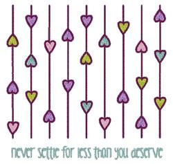 Playful hearts in vibrant shades of pink, purple, and teal with uplifting text in a cheerful design for romance.