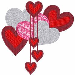 Hearts - 4x4 heart detailed machine embroidery design for decorative pillow covers