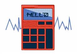 detailed calculator machine embroidery pattern - Hello Calculator for Teacher Gifts