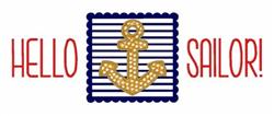 sailor! detailed machine embroidery - Hello Sailor! for decorative pillow covers