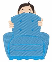 kiddo detailed machine digital embroidery - Hiding Kiddo perfect for kitchen aprons