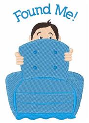 Hiding Kiddo - 5x7 kiddo detailed embroidery design for decorative pillow covers