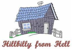 Hillbilly From Hell - 4x4 hell detailed embroidery design for decorative pillow covers