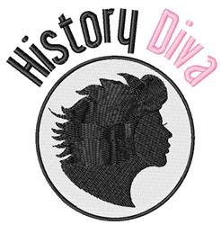 diva detailed machine embroidery - History Diva for Educational Campaign Items