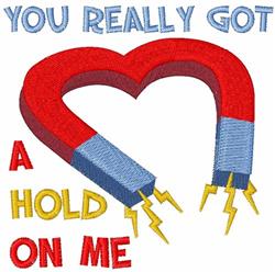 Hold On Me - 4x4 heart detailed machine embroidery design for kitchen tea towels