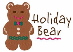 beginner-friendly christmas bear machine embroidery pattern - Holiday Bear for Holiday Table Linens