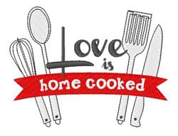 cooked detailed machine digital embroidery - Home Cooked perfect for reusable tote bags