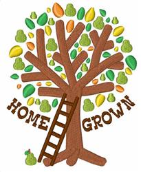 tree detailed machine embroidery - Home Grown Tree perfect for decorative pillow covers