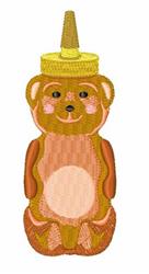 detailed bear machine embroidery pattern - Honey Bear perfect for kitchen tea towels