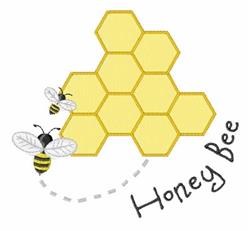 Honey Bee - 4x4 bee beginner-friendly machine embroidery design for kitchen tea towels