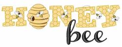 Honey Bee - 5x7 bee detailed machine digital embroidery design for kitchen tea towels
