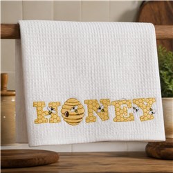 beginner-friendly bee machine embroidery pattern - Honey Bees for Bee Keeping Aprons
