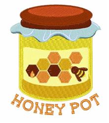 detailed pot machine embroidery pattern - Honey Pot perfect for patchwork quilt blocks