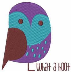 detailed owl machine embroidery pattern - Hoot Owl perfect for kitchen tea towels