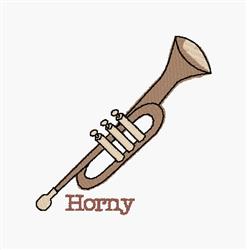 Horny - 4x4 horny beginner-friendly embroidery design for decorative pillow covers