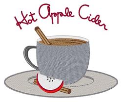 Hot Apple Cider - 5x7 cider detailed machine embroidery design for kitchen tea towels