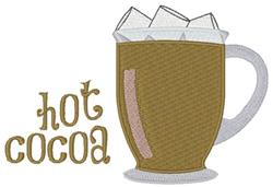 detailed cocoa machine embroidery pattern - Hot Cocoa perfect for reusable tote bags