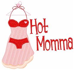Hot Momma - 4x4 heart beginner-friendly embroidery design for kitchen tea towels