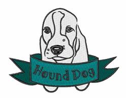 Hound Dog - 4x4 puppy dog detailed embroidery design for decorative pillow covers
