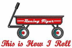How I Roll - 4x4 roll detailed machine embroidery design perfect for reusable tote bags