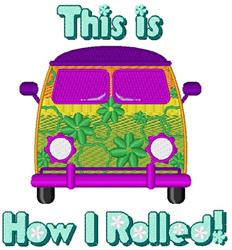 detailed rolled machine embroidery pattern - How I Rolled perfect for cute baby onesies