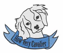 puppy dog detailed machine embroidery - How Very Cavalier for patchwork quilt blocks