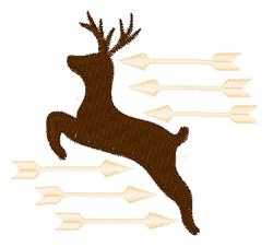 reindeer beginner-friendly machine embroidery - Hunting Deer for decorative pillow covers